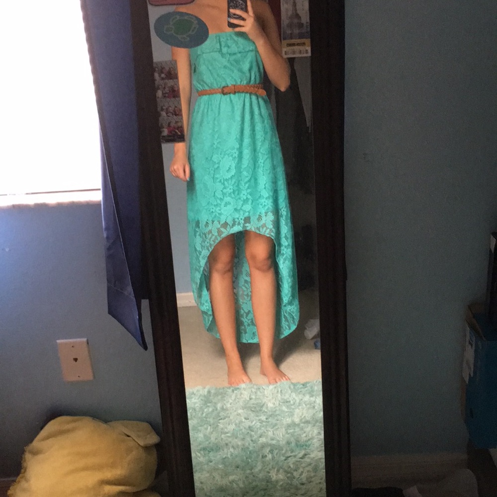 High to low, lace dress